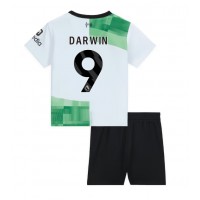 Fotbalové Dres Liverpool Darwin Nunez #9 Dětské Venkovní 2023-24 Krátký Rukáv (+ trenýrky)